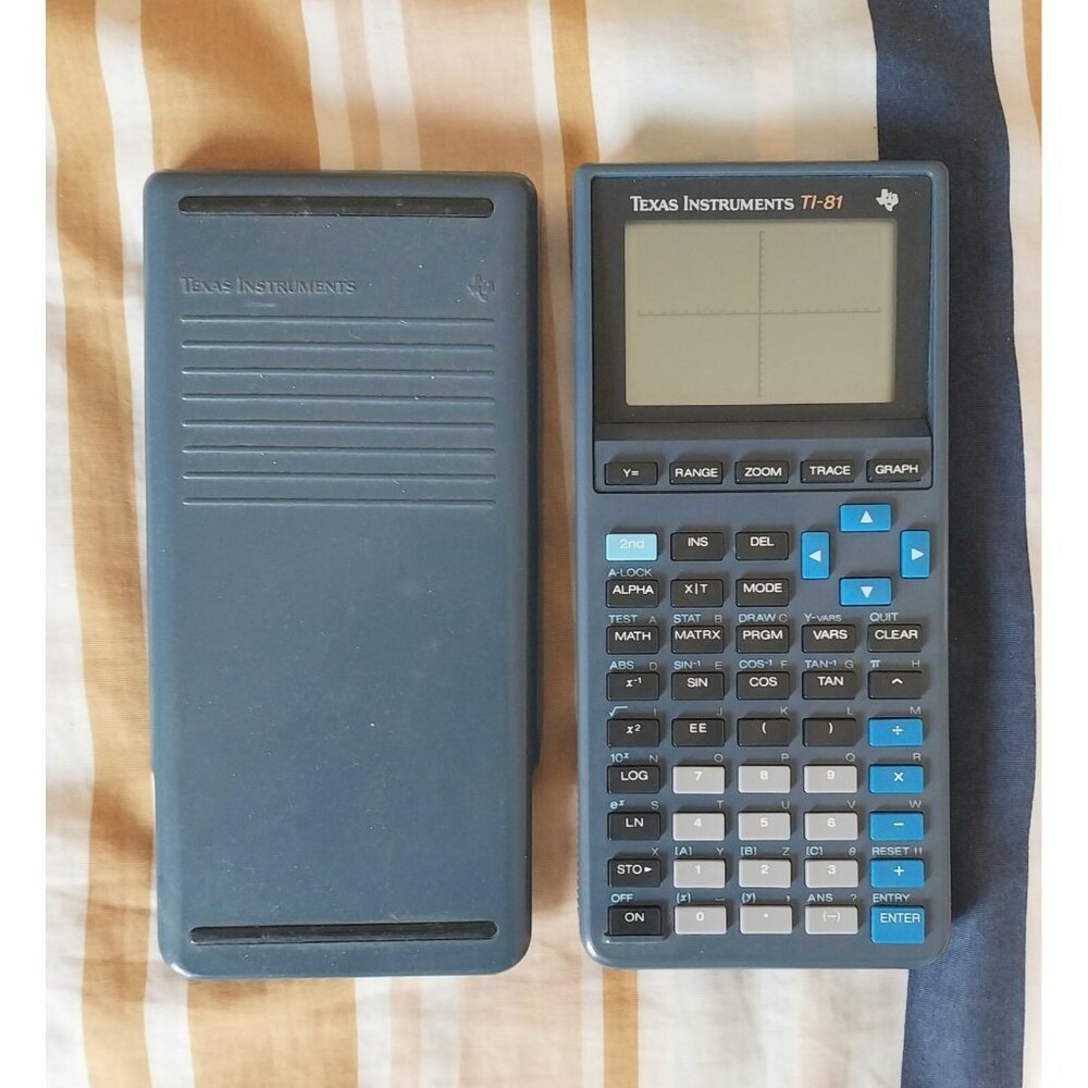 Texas Instruments TI-81 Graphing Calculator & Cover